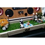 Ornamentos de Bonecos de Micro Paisagem em Forma Múltipla Panda Life, Panda Sentado, Panda a Escalar, Panda deitado de Barriga para Baixo, Panda deitado