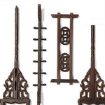 Suporte de Pincel de Pendurador para Pincel Chinês de Madeira, 6 Penduradores, Material de Caligrafia com 12 Pinos, Pendurador
