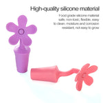 5 peças de rolha de silicone para vinho, rolha para cerveja em forma de flor, 5 peças em forma de flor (verde), 5 peças em forma de flor (roxo), 5 peças em forma de flor (vermelho), 5 peças em forma de flor (azul)