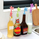 5 peças de rolha de silicone para vinho, rolha para cerveja em forma de flor, 5 peças em forma de flor (verde), 5 peças em forma de flor (roxo), 5 peças em forma de flor (vermelho), 5 peças em forma de flor (azul)