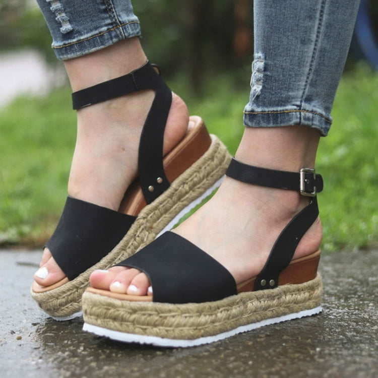 Sandálias de Plataforma Femininas com Fivela de Um Botão, 35, 36, 37, 38, 39, 40, 41, 42, 43, 44