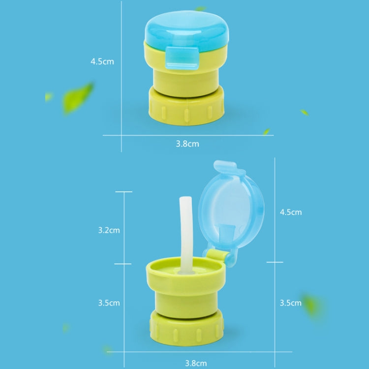 Tampa de Palhinha Substituível Anti-Derrame e Anti-Esmagamento para Bebidas em Garrafa Portátil para Crianças, Verde, Vermelho, Azul