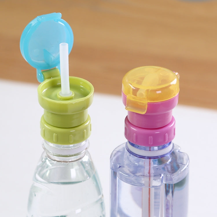 Tampa de Palhinha Substituível Anti-Derrame e Anti-Esmagamento para Bebidas em Garrafa Portátil para Crianças, Verde, Vermelho, Azul