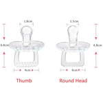 Produtos para Bebé Chupeta Transparente de Silicone Completa com Cabeça Redonda para Polegar, Polegar, Cabeça Redonda