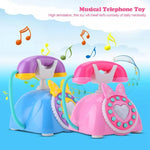 Brinquedo Musical Educativo Infantil com Telefone Retro Simulado, Luz e Música, Puzzle de Educação Precoce