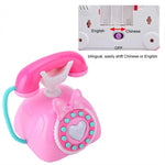 Brinquedo Musical Educativo Infantil com Telefone Retro Simulado, Luz e Música, Puzzle de Educação Precoce