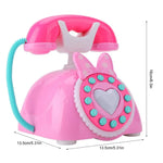 Brinquedo Musical Educativo Infantil com Telefone Retro Simulado, Luz e Música, Puzzle de Educação Precoce