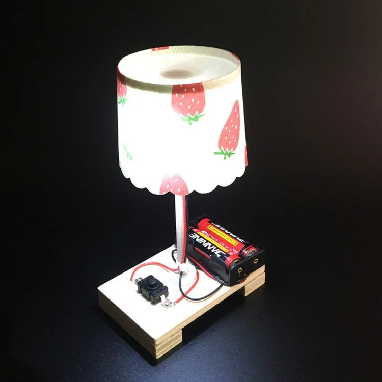 Lâmpada de Mesa Pequena DIY Criativa, Tecnologia, Produção Pequena, Materiais Manuais para Estudantes do Ensino Básico, Experiência Científica, Lâmpada de Mesa Pequena DIY