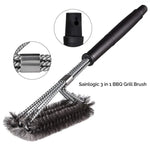 Escova de Fio para Limpeza de Grelhador Grande para Churrasco, Comprimento: 44cm