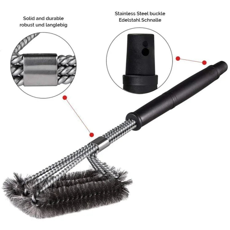 Escova de Fio para Limpeza de Grelhador Grande para Churrasco, Comprimento: 44cm