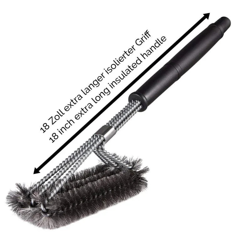 Escova de Fio para Limpeza de Grelhador Grande para Churrasco, Comprimento: 44cm