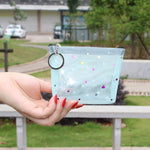 Mini Waterproof PVC Jelly Coin Purse Transparent Zipper Bag