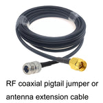 Cabo Adaptador Coaxial SMA Macho para N Fêmea RG58, SMA Macho para N Fêmea 0,5m, SMA Macho para N Fêmea 1m, SMA Macho para N Fêmea 1,5m, SMA Macho para N Fêmea 3m, SMA Macho para N Fêmea 5m, SMA Macho para N Fêmea 10m