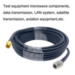 Cabo Adaptador Coaxial SMA Macho para N Fêmea RG58, SMA Macho para N Fêmea 0,5m, SMA Macho para N Fêmea 1m, SMA Macho para N Fêmea 1,5m, SMA Macho para N Fêmea 3m, SMA Macho para N Fêmea 5m, SMA Macho para N Fêmea 10m
