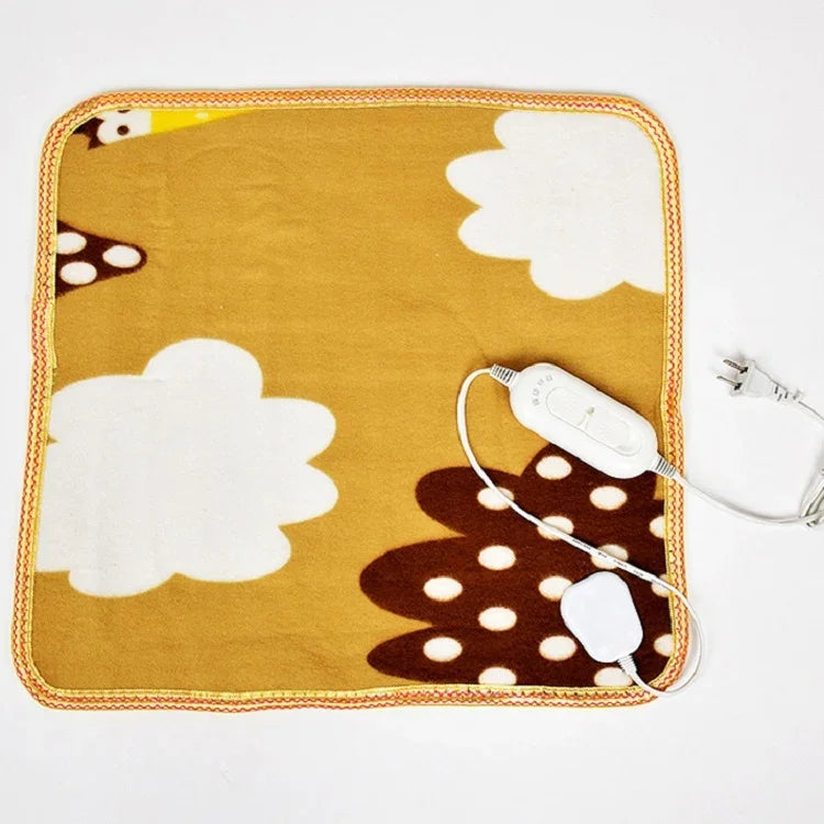 Tapete Aquecedor para Cama com Animais Almofada de Aquecimento Tapete de Aquecimento para Inverno Tapete de Pelúcia Manta Elétrica Almofada de Aquecimento para Assento, 45x45cm 220V Plug CN