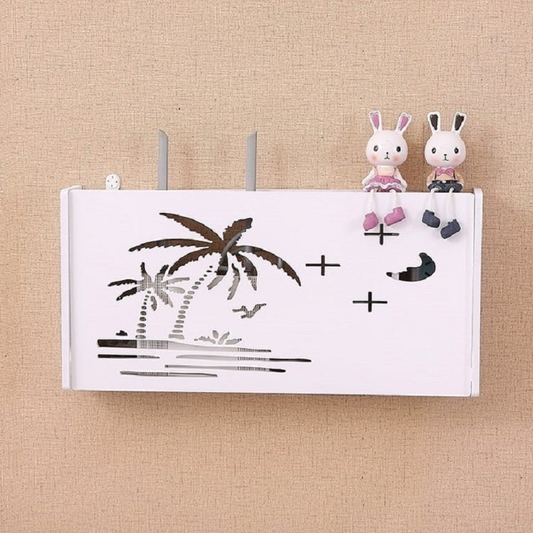 Caixa de Armazenamento para Roteador Tomada Caixa de Junção para TV Decoração de Móvel de Sala, 40,5x20,5x9,5cm, 52x25x9,5cm