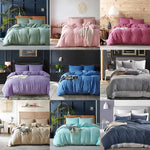 Conjuntos de Roupa de Cama Princesa com Tecido de Microfibra Decorativo com Bolas Lavadas Capa de Almofada, Twin (Uma Fronha e Um Edredão), Queen (Duas Fronhas e Um Edredão), King (Duas Fronhas e Um Edredão)