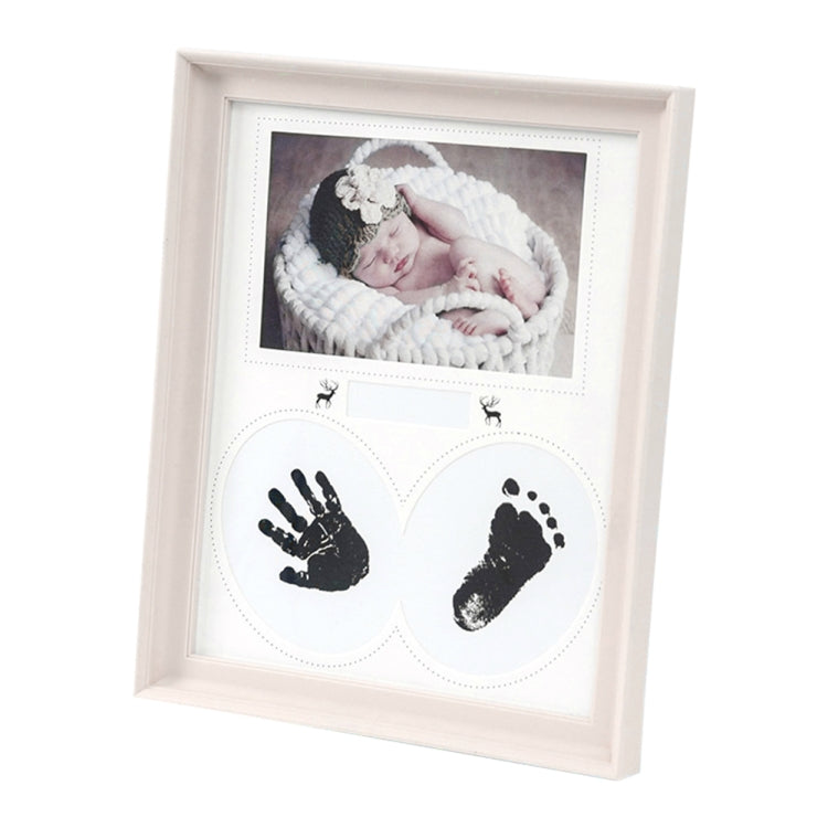 Moldura de Fotos Suspensa para Secretária Almofada de Tinta para Impressão de Mãos e Pés de Bebé em PVC Álbum de Fotos de Aniversário para Quarto