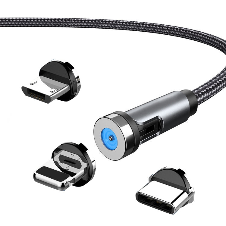 CC56 Tampa Anti-Pó Rotativa com Fio Magnético, Comprimento do Cabo: 2m, Cabeça Android 2m, Micro USB 2m, Cabeça Tipo-C 2m, Cabeça 8Pin 2m, Cabo 2m + Três Cabeças, 2m + 8Pin + Tipo-C/USB-C + Micro USB, Cabo 2m