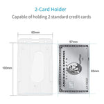 20 Unidades Porta-Cartão de Identificação em Plástico Rígido, Moldagem por Injeção Integrada, Porta-Cartão Transparente Dupla Face, Tipo Vertical PS