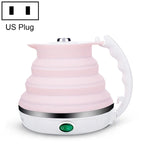 Chaleira elétrica portátil dobrável de silicone inteligente com temperatura constante para viagem e campismo, Plugue US, Plugue EU