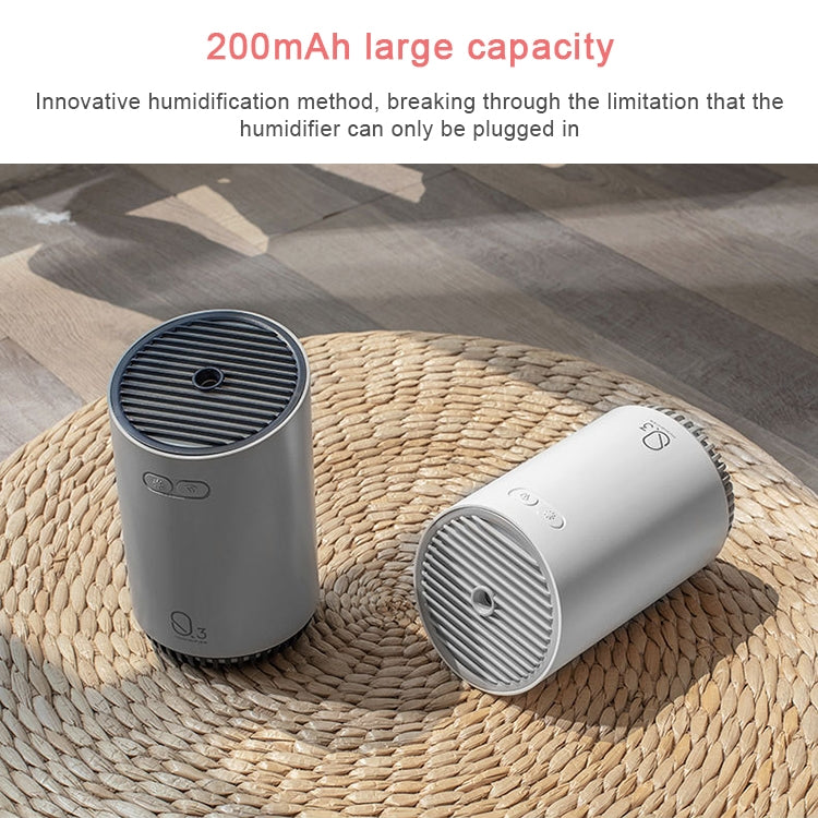 Humidificador Sem Fios Q3 Mini USB Recarga Purificador de Ar Portátil