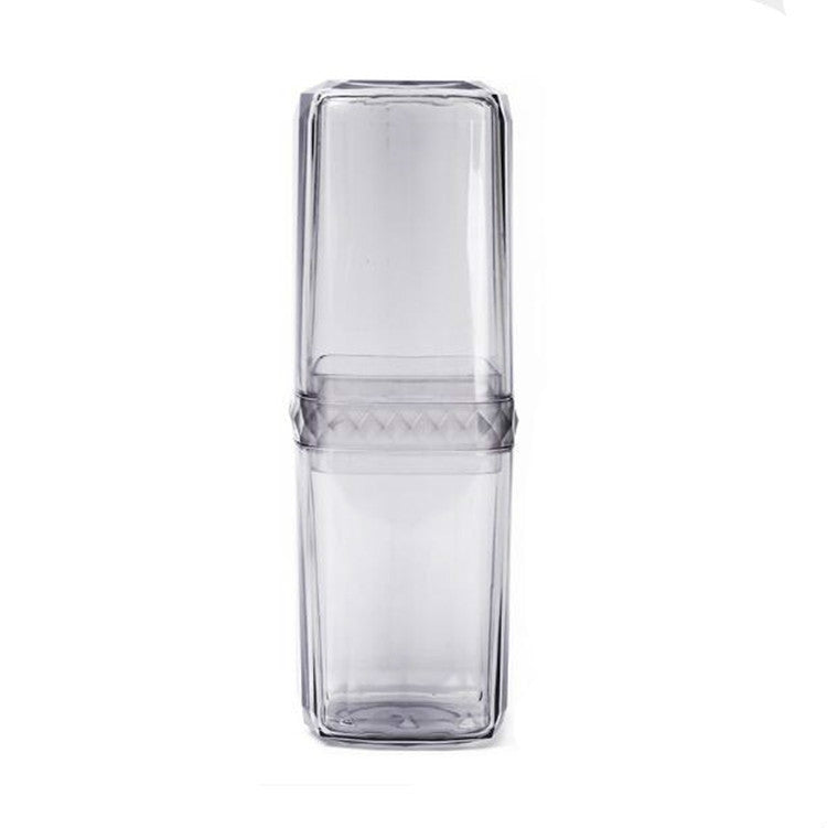 Conjunto de Lavagem 2 em 1 para Viagem, Copo de Lavagem Multifuncional, Pasta de Dentes, Escova de Dentes, Garrafa Dividida, Caixa de Armazenamento