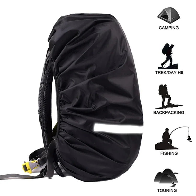 Capa de Chuva para Mochila Refletora, Impermeável e à Prova de Poeira, Portátil e Ultraligeira para Bolsa de Ombro, XS, S, M, L, XL