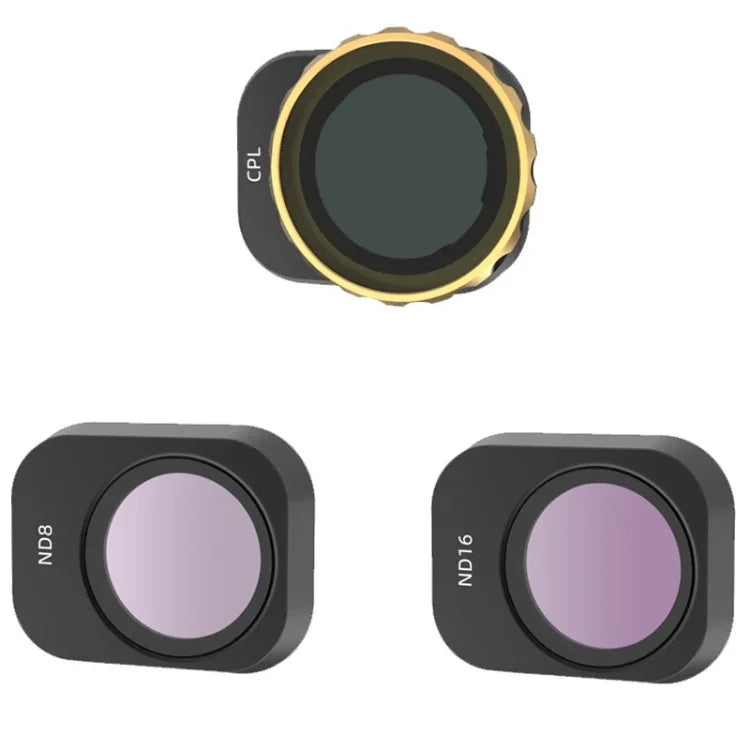 Filtros para Câmara JSR Para Mini 3 Pro, 3 em 1 CPL+ND8+ND16, 4 em 1 Estrela+CPL+ND8+ND16, 4 em 1 ND8+ND16+ND32+ND64, 4 em 1 ND8-PL+ND16-PL+ND32-PL+ND64-PL, 6 em 1 UV+CPL+ND8+ND16+ND32+ND64