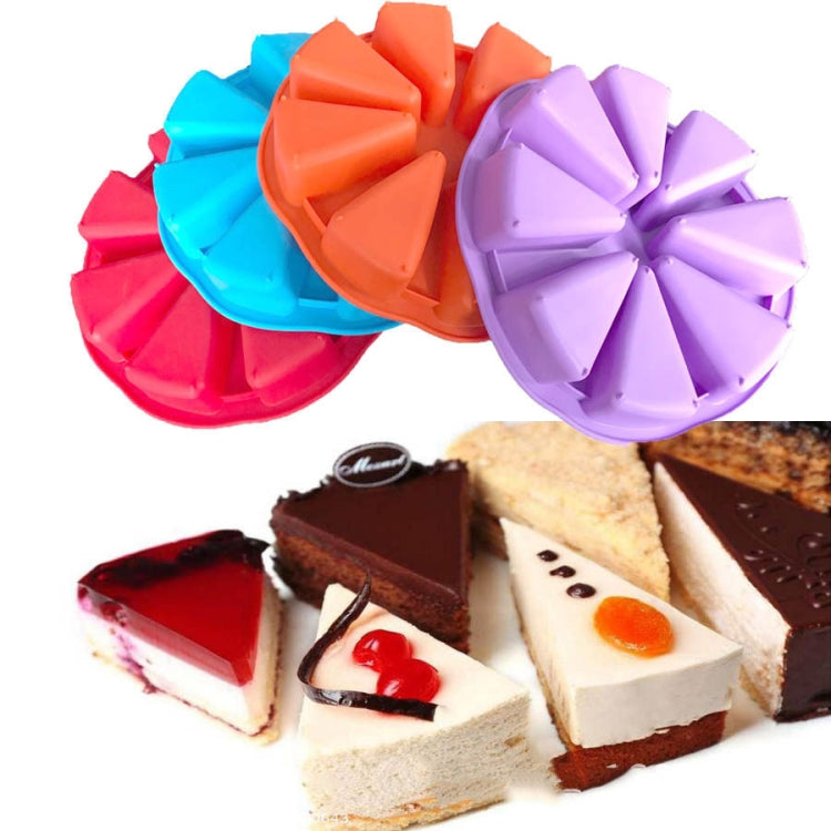 Molde de Silicone DIY Triângulo de Oito Pontas Molde de Bolo de Silicone Ferramenta para Cozinha, Entrega de Cor Aleatória, Molde Triângulo de Oito Pontas