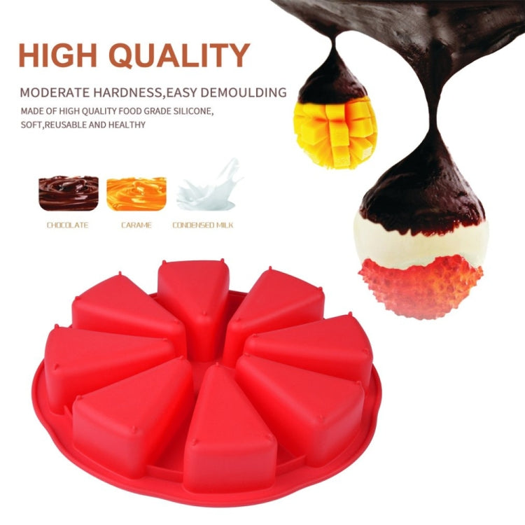 Molde de Silicone DIY Triângulo de Oito Pontas Molde de Bolo de Silicone Ferramenta para Cozinha, Entrega de Cor Aleatória, Molde Triângulo de Oito Pontas