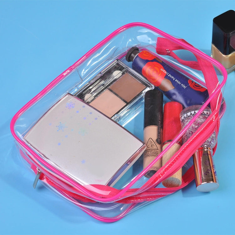 Bolsas PVC Transparentes à Prova de Água com Fecho para Viagem Portátil, Armazenamento de Maquilhagem, S, M, L, Conjunto de 3 Peças