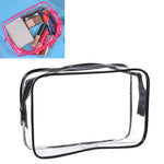 Bolsas PVC Transparentes à Prova de Água com Fecho para Viagem Portátil, Armazenamento de Maquilhagem, S, M, L, Conjunto de 3 Peças