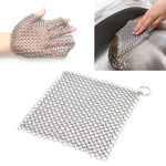 Escova de Limpeza para Panelas Quadrada em Ferro Fundido de Aço Inoxidável Esfregão para Utensílios Domésticos de Cozinha, 4×4 polegadas, 5×5 polegadas, 6×6 polegadas, 7×7 polegadas, 8×8 polegadas, 8×6 polegadas
