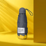 LY-0621 Guarda-Chuva Dobrável de Cinco Dobras com Oito Varetas, Cola Preta Simples, Protetor Solar, Oito Varetas Cúrcuma, Oito Varetas Rosa de Verão, Oito Varetas Azul Neblina, Oito Varetas Verde Matcha, Oito Varetas Azul Marinho, Oito Varetas Verde Tinta