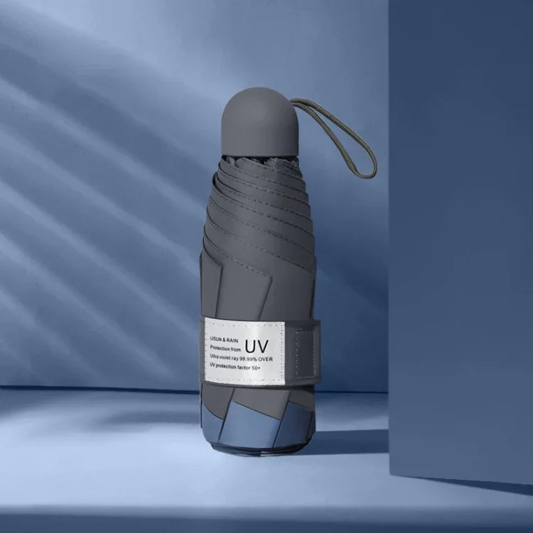 LY-0621 Guarda-Chuva Dobrável de Cinco Dobras com Oito Varetas, Cola Preta Simples, Protetor Solar, Oito Varetas Cúrcuma, Oito Varetas Rosa de Verão, Oito Varetas Azul Neblina, Oito Varetas Verde Matcha, Oito Varetas Azul Marinho, Oito Varetas Verde Tinta