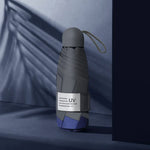 LY-0621 Guarda-Chuva Dobrável de Cinco Dobras com Oito Varetas, Cola Preta Simples, Protetor Solar, Oito Varetas Cúrcuma, Oito Varetas Rosa de Verão, Oito Varetas Azul Neblina, Oito Varetas Verde Matcha, Oito Varetas Azul Marinho, Oito Varetas Verde Tinta
