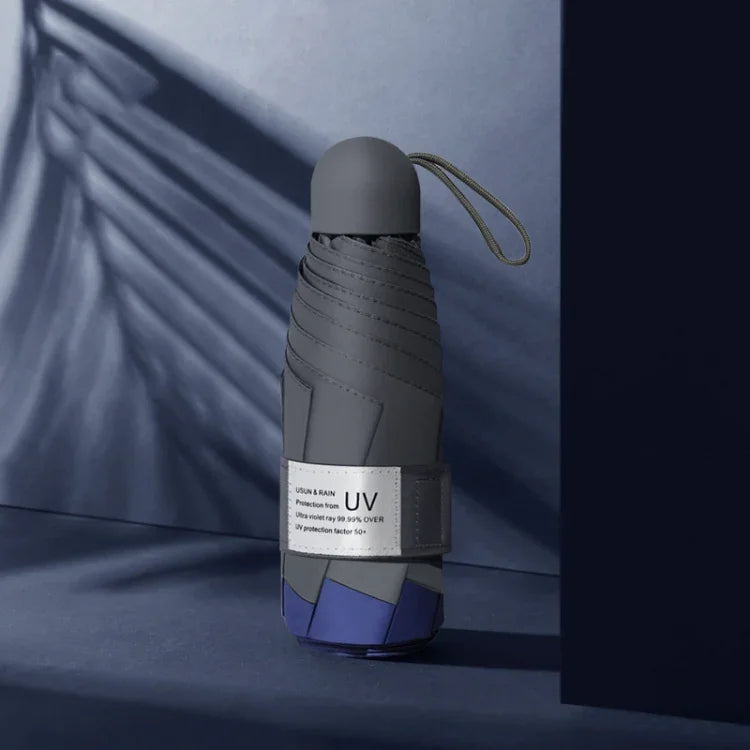 LY-0621 Guarda-Chuva Dobrável de Cinco Dobras com Oito Varetas, Cola Preta Simples, Protetor Solar, Oito Varetas Cúrcuma, Oito Varetas Rosa de Verão, Oito Varetas Azul Neblina, Oito Varetas Verde Matcha, Oito Varetas Azul Marinho, Oito Varetas Verde Tinta