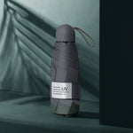 LY-0621 Guarda-Chuva Dobrável de Cinco Dobras com Oito Varetas, Cola Preta Simples, Protetor Solar, Oito Varetas Cúrcuma, Oito Varetas Rosa de Verão, Oito Varetas Azul Neblina, Oito Varetas Verde Matcha, Oito Varetas Azul Marinho, Oito Varetas Verde Tinta