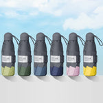 LY-0621 Guarda-Chuva Dobrável de Cinco Dobras com Oito Varetas, Cola Preta Simples, Protetor Solar, Oito Varetas Cúrcuma, Oito Varetas Rosa de Verão, Oito Varetas Azul Neblina, Oito Varetas Verde Matcha, Oito Varetas Azul Marinho, Oito Varetas Verde Tinta