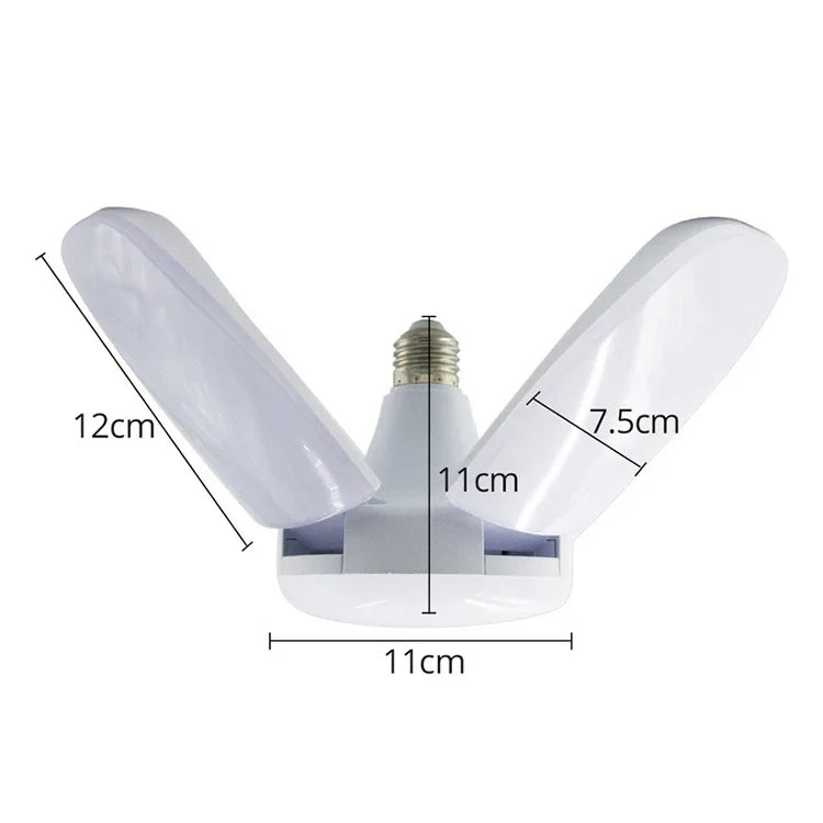 Lâmpada Doméstica Dobrável 60W 5 Pétalas 235 LEDs SMD 2835, AC 120-265V, E27 Branco Frio, B22 Branco Frio