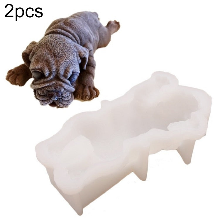 2 Unidades Molde de Silicone para Bolo Mousse de Cão Shapi 4 Polegadas Molde 3D Estéreo para Gelado Molde de Chocolate Cão Sujo, Forma de Cão Shapi