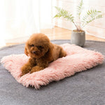 Almofada Universal Quadrada de Pelúcia Quente para Outono e Inverno para Gato e Cão, S, XL, L