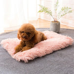 Almofada Universal Quadrada de Pelúcia Quente para Outono e Inverno para Gato e Cão, S, XL, L