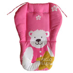 Almofada de Algodão para Carrinho de Bebé Universal Almofada Antichoque Grossa e Quente para Cadeira de Refeição de Bebé no Outono e Inverno, Animal Azul, Urso Azul, Urso Rosa, Ovelha Cinzenta