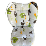 Almofada de Algodão para Carrinho de Bebé Universal Almofada Antichoque Grossa e Quente para Cadeira de Refeição de Bebé no Outono e Inverno, Animal Azul, Urso Azul, Urso Rosa, Ovelha Cinzenta