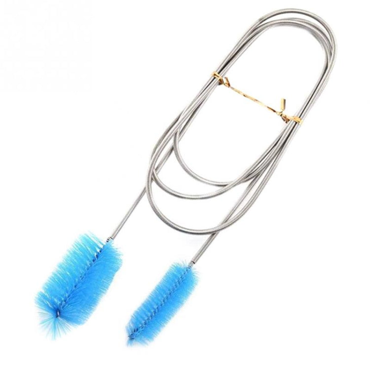 Escova de Limpeza para Tubos de Água de Cozinha, Escova de Limpeza em Aço Inoxidável, Escova de Cerdas Longas com Mola, 1500x60x15-30mm