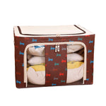 Folding Storage Box Non Woven Fabric With Zipper Moisture-proof Clothes Storage Box, 150L 75x46x45cm