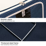 Folding Storage Box Non Woven Fabric With Zipper Moisture-proof Clothes Storage Box, 150L 75x46x45cm