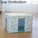 Folding Storage Box Non Woven Fabric With Zipper Moisture-proof Clothes Storage Box, 150L 75x46x45cm